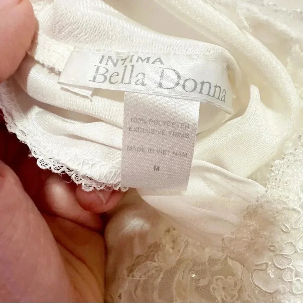 Y2K White Bridal Nightgown size Medium - Picture 6 of 8